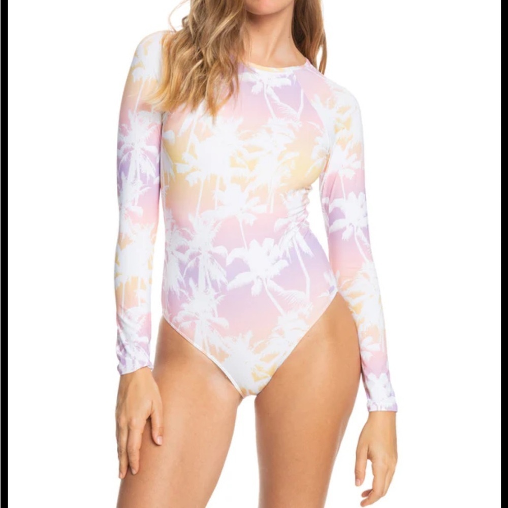 (26) Roxy Tropical Kids One Piece Swimsuit